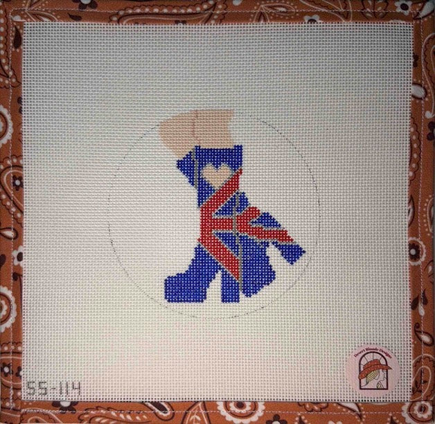 Heart Cut-Out Boots: UK Flag