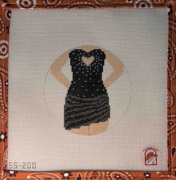 Heart Cut-Out Dress: Black