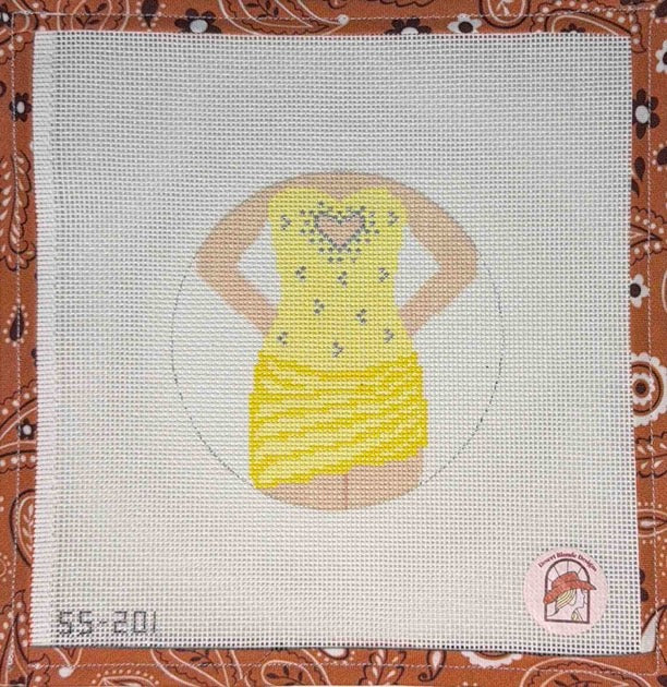 Heart Cut-Out Dress: Yellow