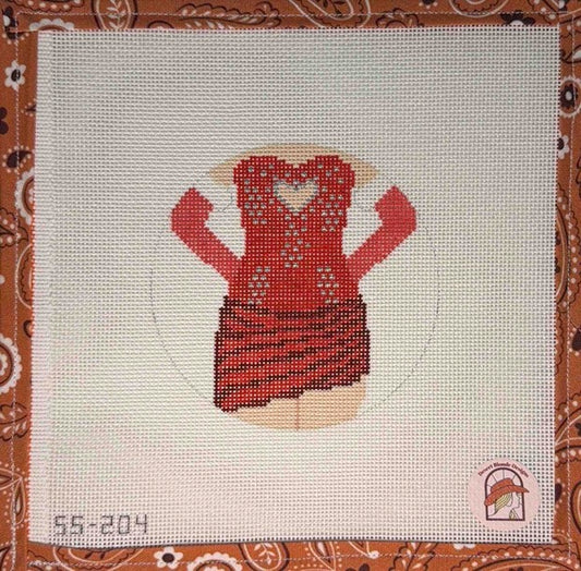 Heart Cut-Out Dress: Red